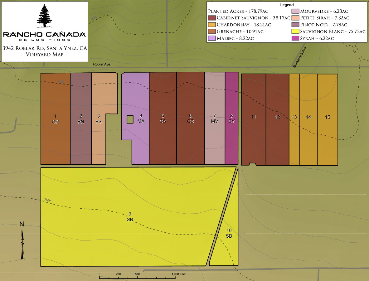 Rancho Cañada de los Pinos Block Map